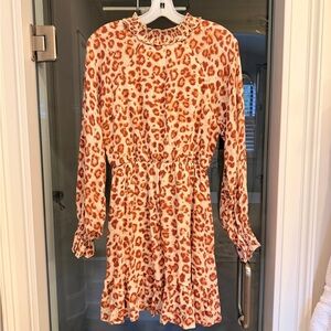 Peach Love California Cream Dress with Rust Spot Print